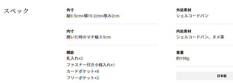 シェルコードバン アーチデューク サイズ